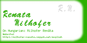 renata milhofer business card